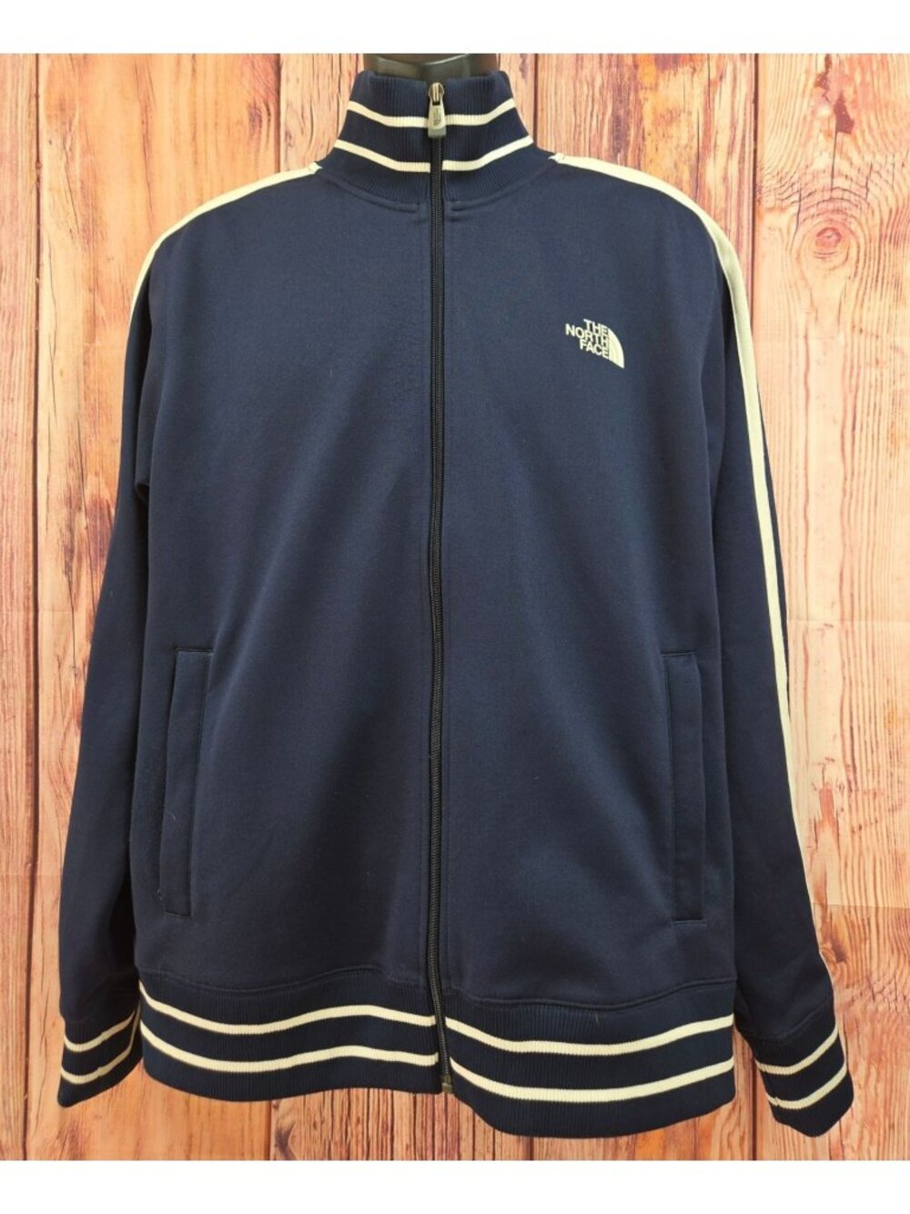 The North Face Mens Navy Full-Zip Track Jacket Large
